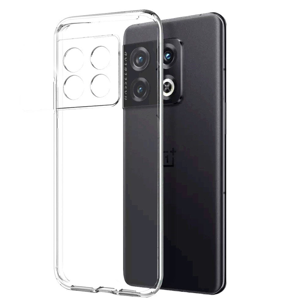 NORTHJO OnePlus 10 Pro 2-i-1 Sett Fleksibelt Plast Deksel med Herdet Beskyttelsesglass - Gjennomsiktig