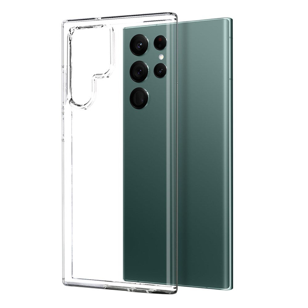 NORTHJO Samsung Galaxy S22 Ultra 2-i-1 Sett Fleksibelt Plast Deksel med Herdet Beskyttelsesglass - Gjennomsiktig