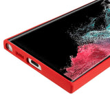 EIDERWOOD Samsung Galaxy S22 Ultra Fôret Fleksibelt Plast Deksel - Rød