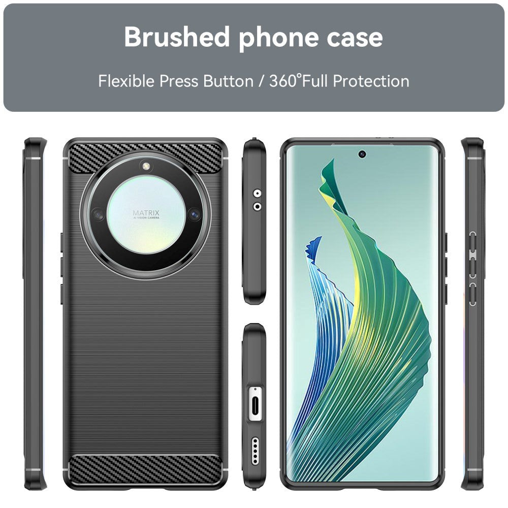 Honor Magic5 Lite Brushed Carbon Deksel - Svart