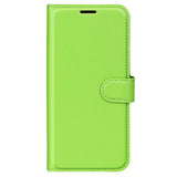 Sony Xperia 1 V Litchi Litchi Skinn Deksel m. Lommebok - Grønn