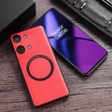 OnePlus Nord 3 (5G) EIDERWOOD Hybrid Plast Deksel med Kunstskinn - MagSafe Kompatibel - Hvit