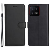 EIDERWOOD Xiaomi 13 Kunstskinn Flip Deksel m. Strop - Svart