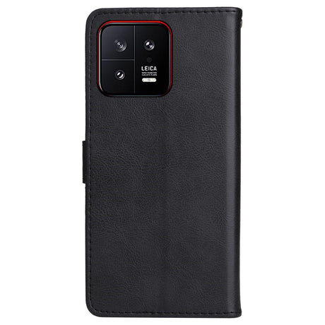 EIDERWOOD Xiaomi 13 Kunstskinn Flip Deksel m. Strop - Svart