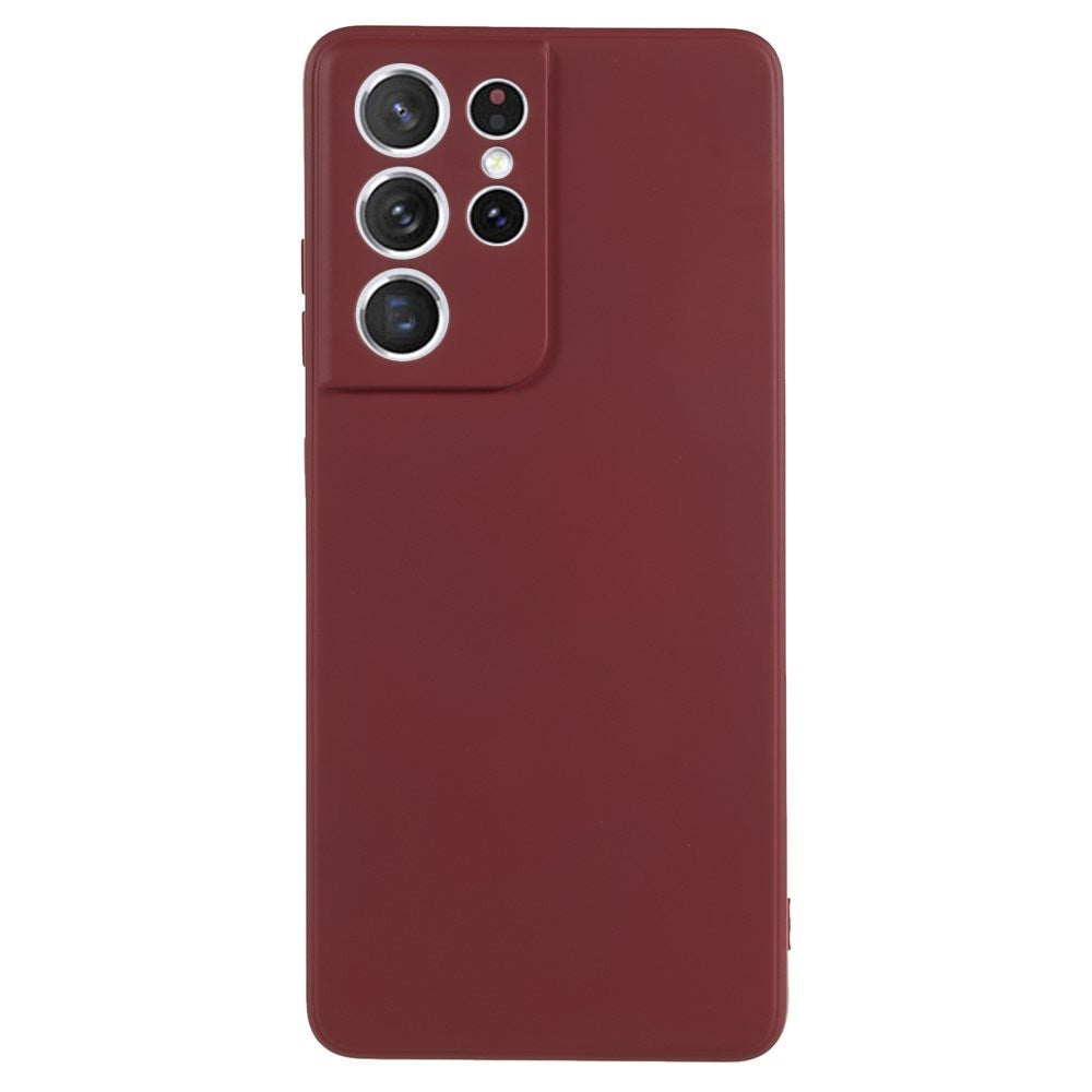 EIDERWOOD Samsung Galaxy S21 Ultra Fôret Fleksibelt Plast Deksel - Vinrød