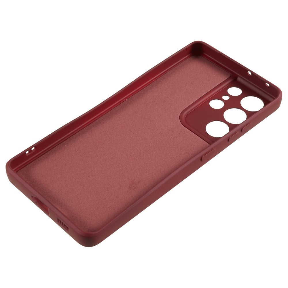 EIDERWOOD Samsung Galaxy S21 Ultra Fôret Fleksibelt Plast Deksel - Vinrød