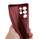 EIDERWOOD Samsung Galaxy S21 Ultra Fôret Fleksibelt Plast Deksel - Vinrød