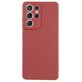 EIDERWOOD Samsung Galaxy S21 Ultra Fôret Fleksibelt Plast Deksel - Mørk Rød