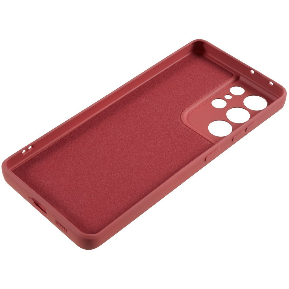 EIDERWOOD Samsung Galaxy S21 Ultra Fôret Fleksibelt Plast Deksel - Mørk Rød
