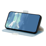 Samsung Galaxy A24 PU Litchi Skin Flip Deksel med Magnetisk Luk - Blå
