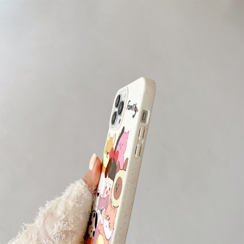 iPhone 14 Pro Fleksibelt Plast Deksel m. Motiv - Barn med Kjæledyr