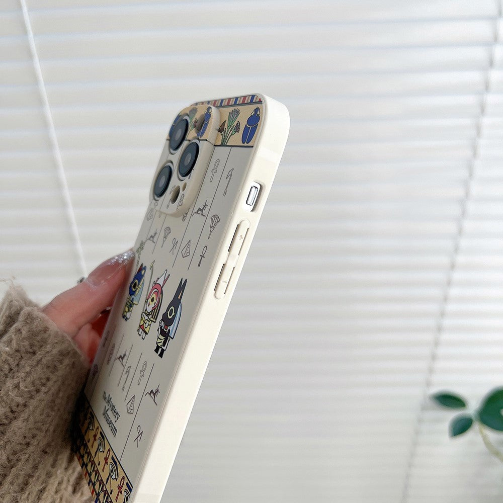 iPhone 14 Pro Fleksibelt TPU Plast Deksel med Trykk - Hieroglyfer
