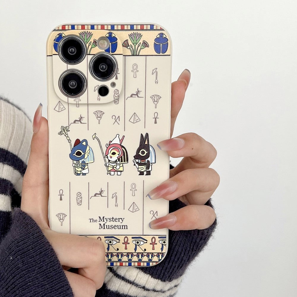 iPhone 14 Pro Fleksibelt TPU Plast Deksel med Trykk - Hieroglyfer
