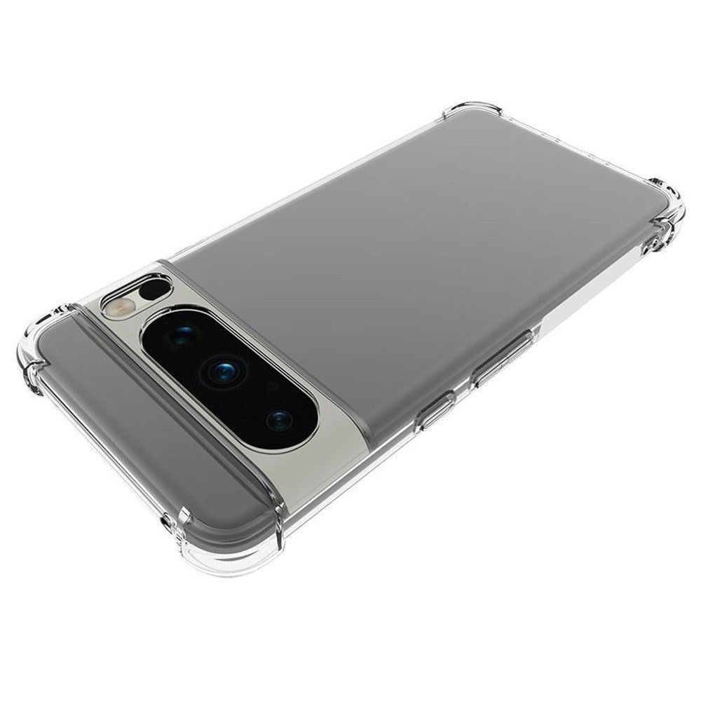 Google Pixel 8 Pro Shockproof Plastdeksel med Forsterkede Hjørner - Gjennomsiktig