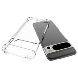 Google Pixel 8 Pro Shockproof Plastdeksel med Forsterkede Hjørner - Gjennomsiktig