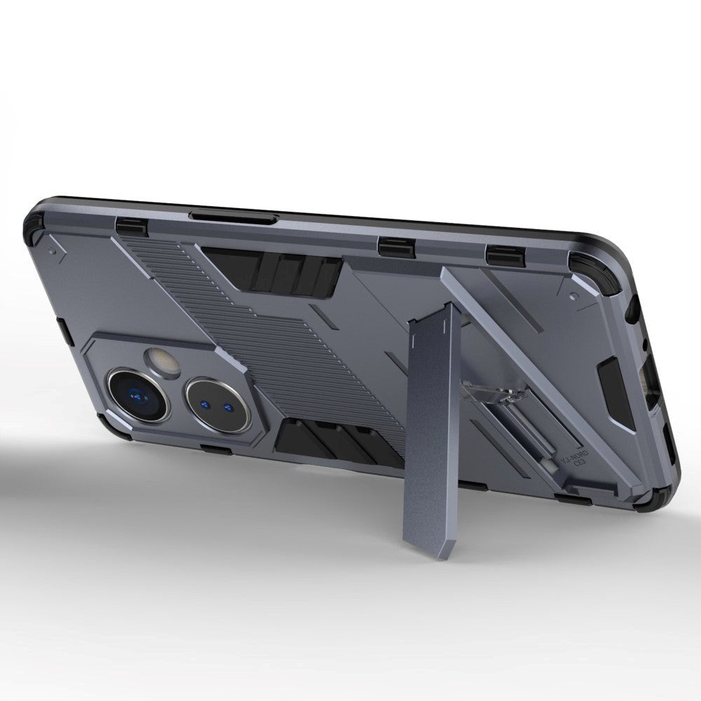 OnePlus Nord CE 3 Lite Hybrid Håndverker Deksel Med Kickstand - Grå