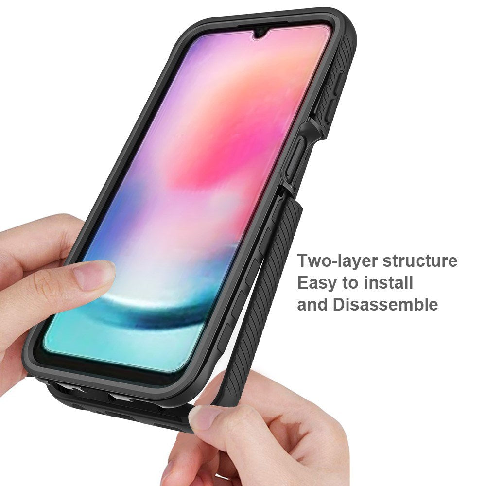 Samsung Galaxy A24 - 2-i-1 Plast Deksel & Skjermbeskyttelsesfilm - Gjennomsiktig
