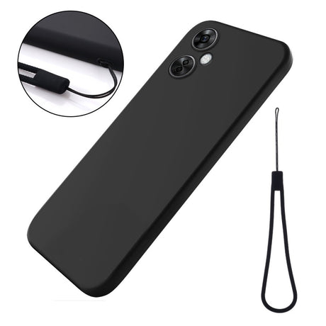 EIDERWOOD OnePlus Nord CE 3 Lite (5G) Foret Silikon Deksel med Stropp - Svart