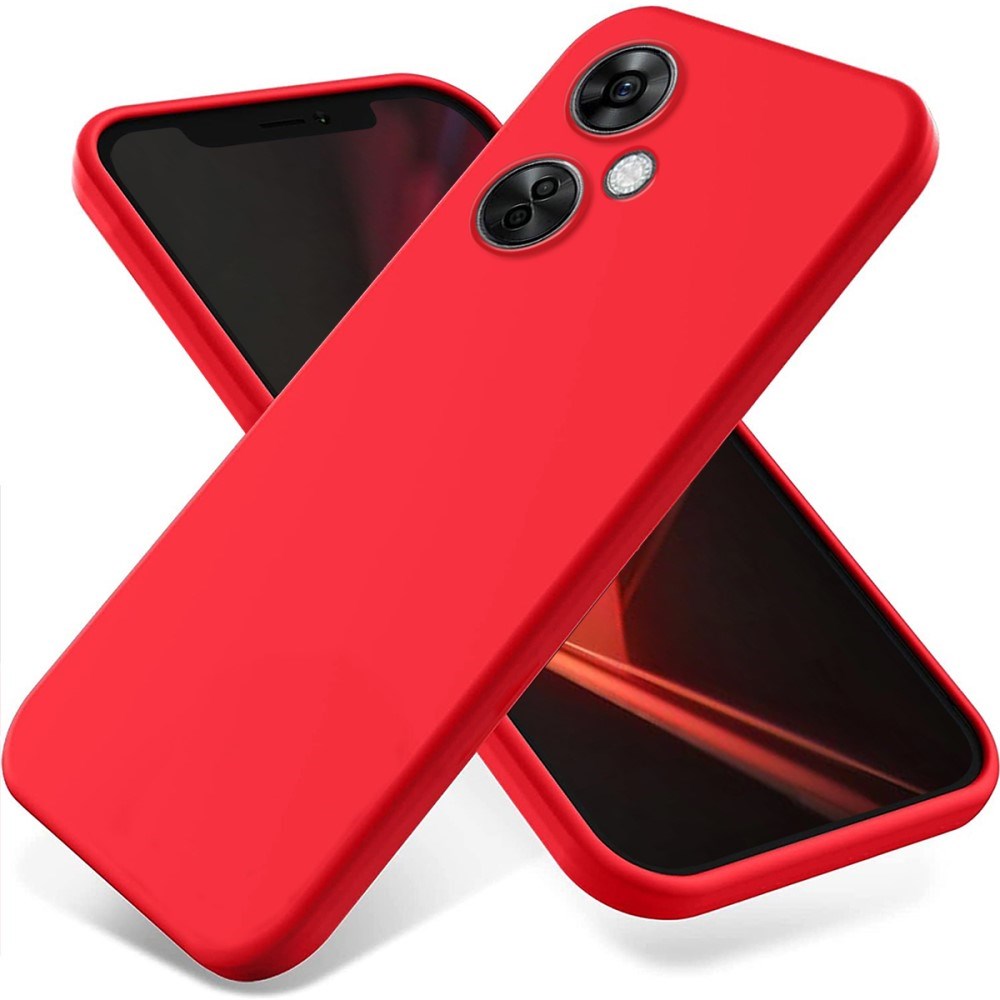 EIDERWOOD OnePlus Nord CE 3 Lite (5G) Foret Silikon Deksel med Stropp - Rød