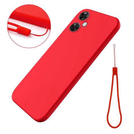 EIDERWOOD OnePlus Nord CE 3 Lite (5G) Foret Silikon Deksel med Stropp - Rød