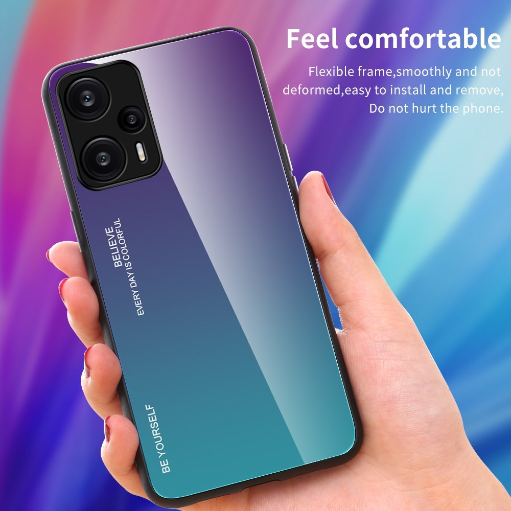 Xiaomi Poco F5 Glass Bakdeksel - Lilla / Blå
