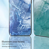 Xiaomi Poco F5 Deksel m. Glassbakside - Blå Marmor