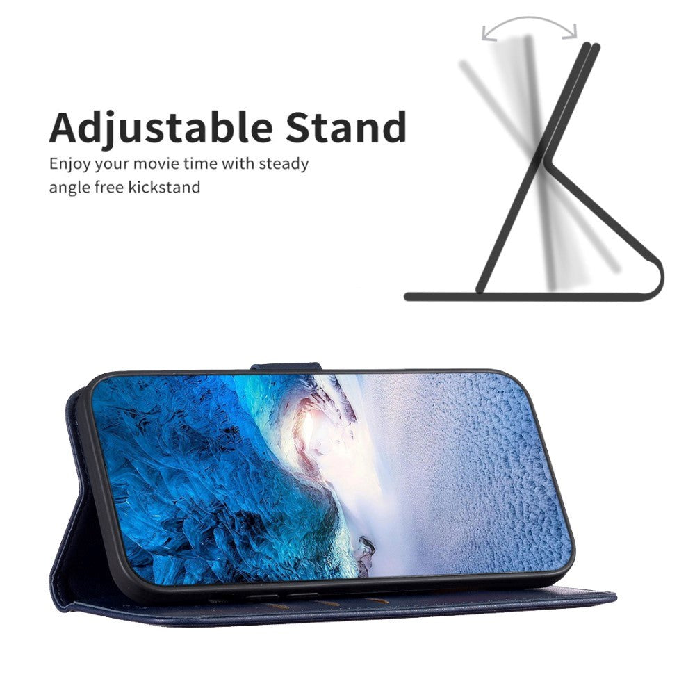 Nokia C22 Deksel i Kunstskinn med Lommebok og Stativfunksjon - Blå