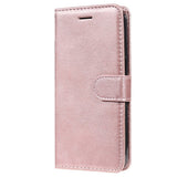 iPhone 15 Pro Max Flip Deksel i Skinn med Lommebok og Stropp - Rose Gold