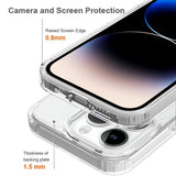 iPhone 15 Pro Hybrid Plast Deksel - Gjennomsiktig