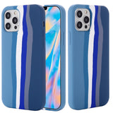 iPhone 15 Pro Max Silikon Deksel - Blå Regnbue