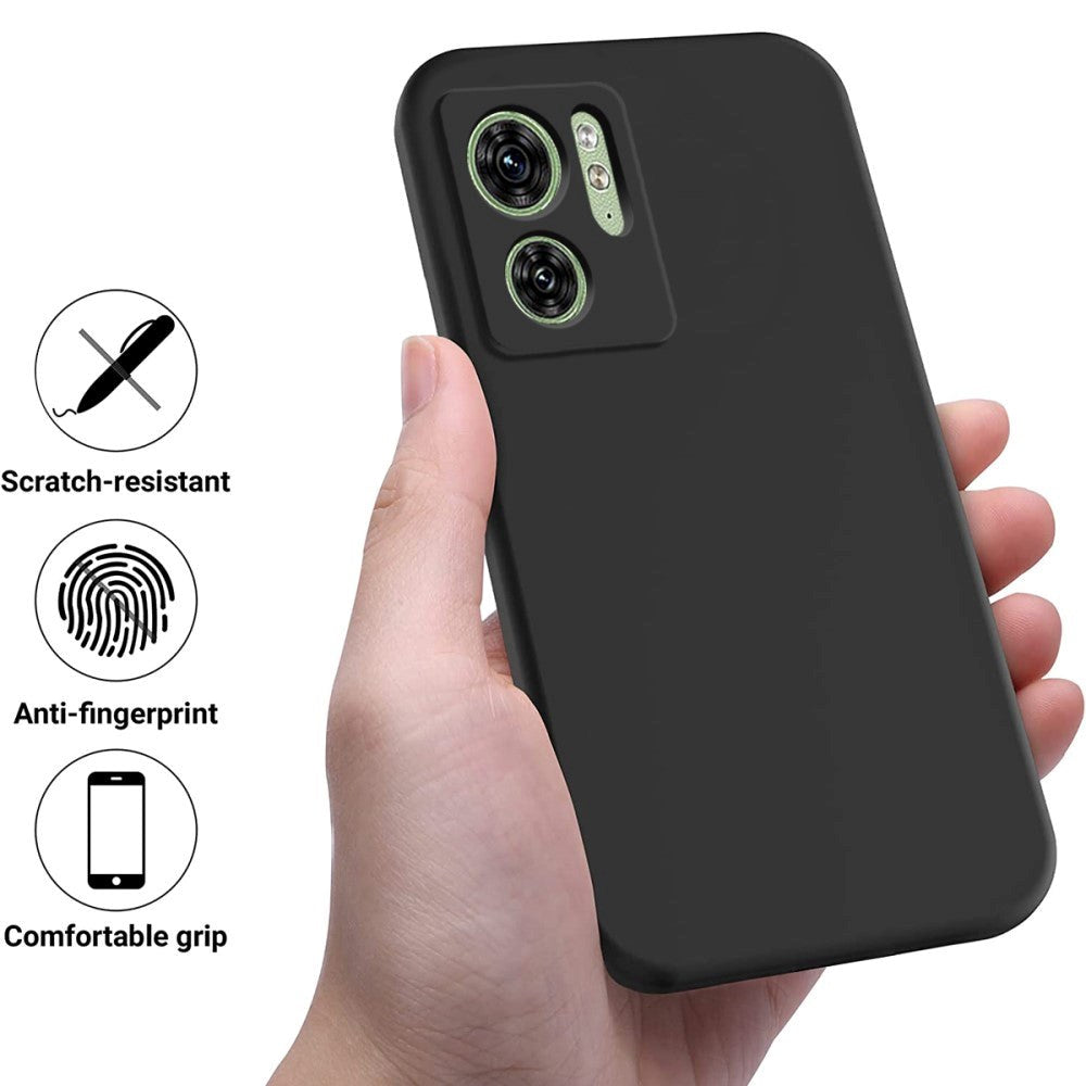Motorola Edge 40 Liquid Silikon Deksel med Stropp - Svart