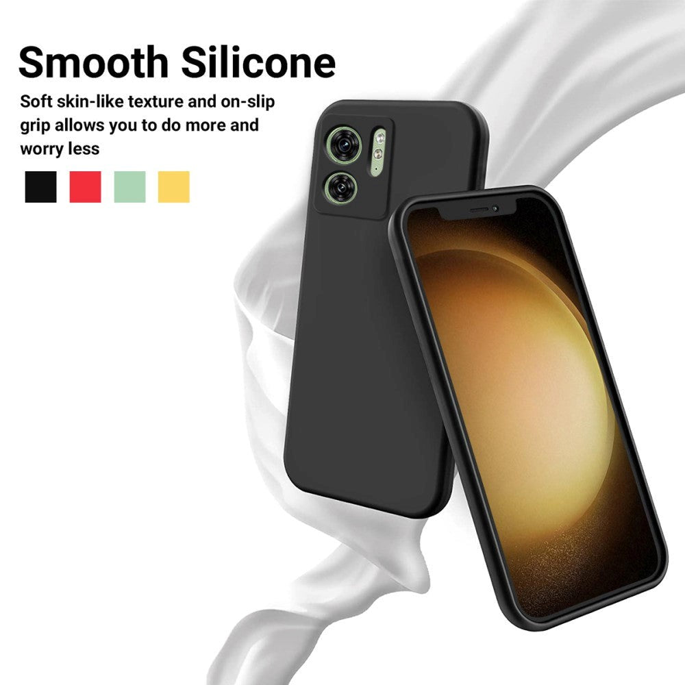 Motorola Edge 40 Liquid Silikon Deksel med Stropp - Svart