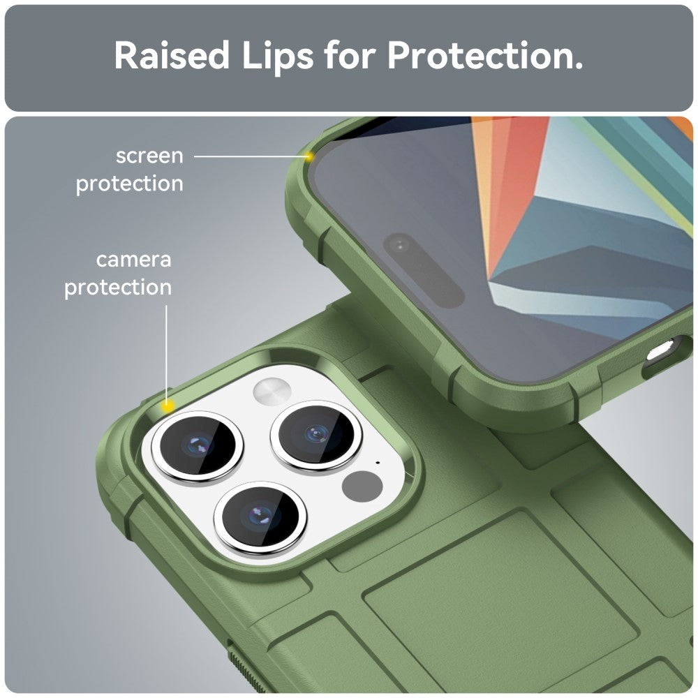 iPhone 15 Pro Max Rugged Shield Series Håndverker Deksel - Grønn