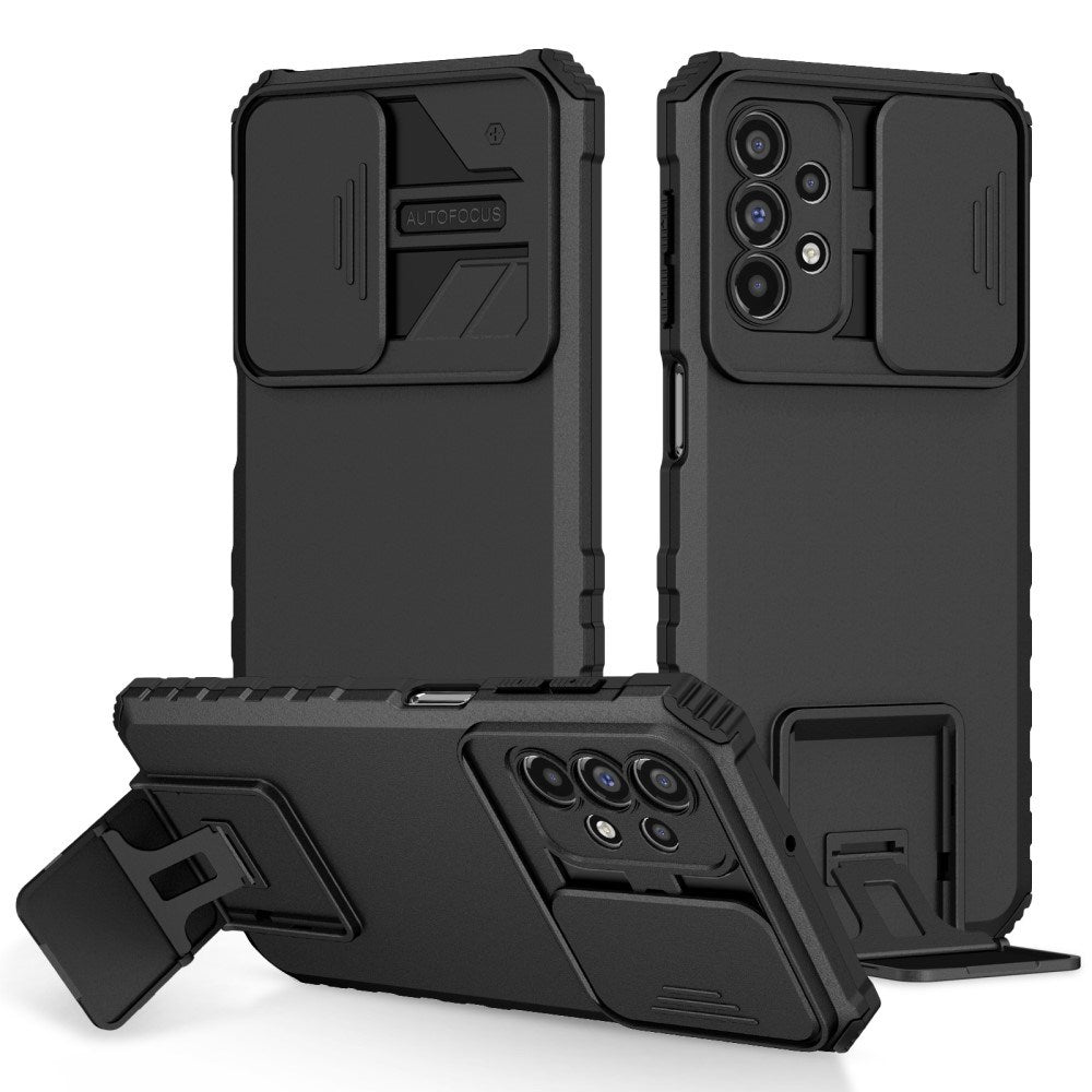 EIDERWOOD Samsung Galaxy A23 / A23 (5G) Håndverker Deksel med Kickstand & Cam Slider - Svart