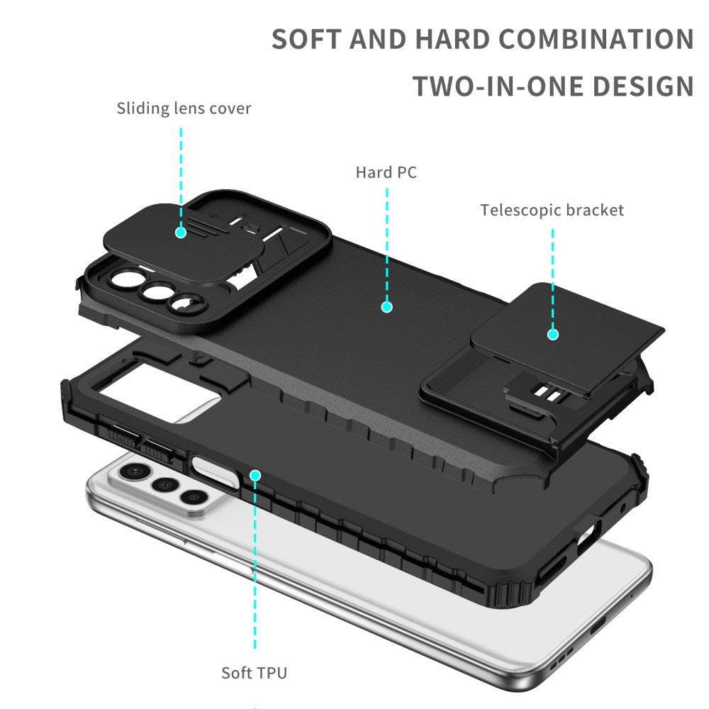 EIDERWOOD Motorola Moto G42 Håndverker Deksel m. Kickstand & Cam Slider - Svart