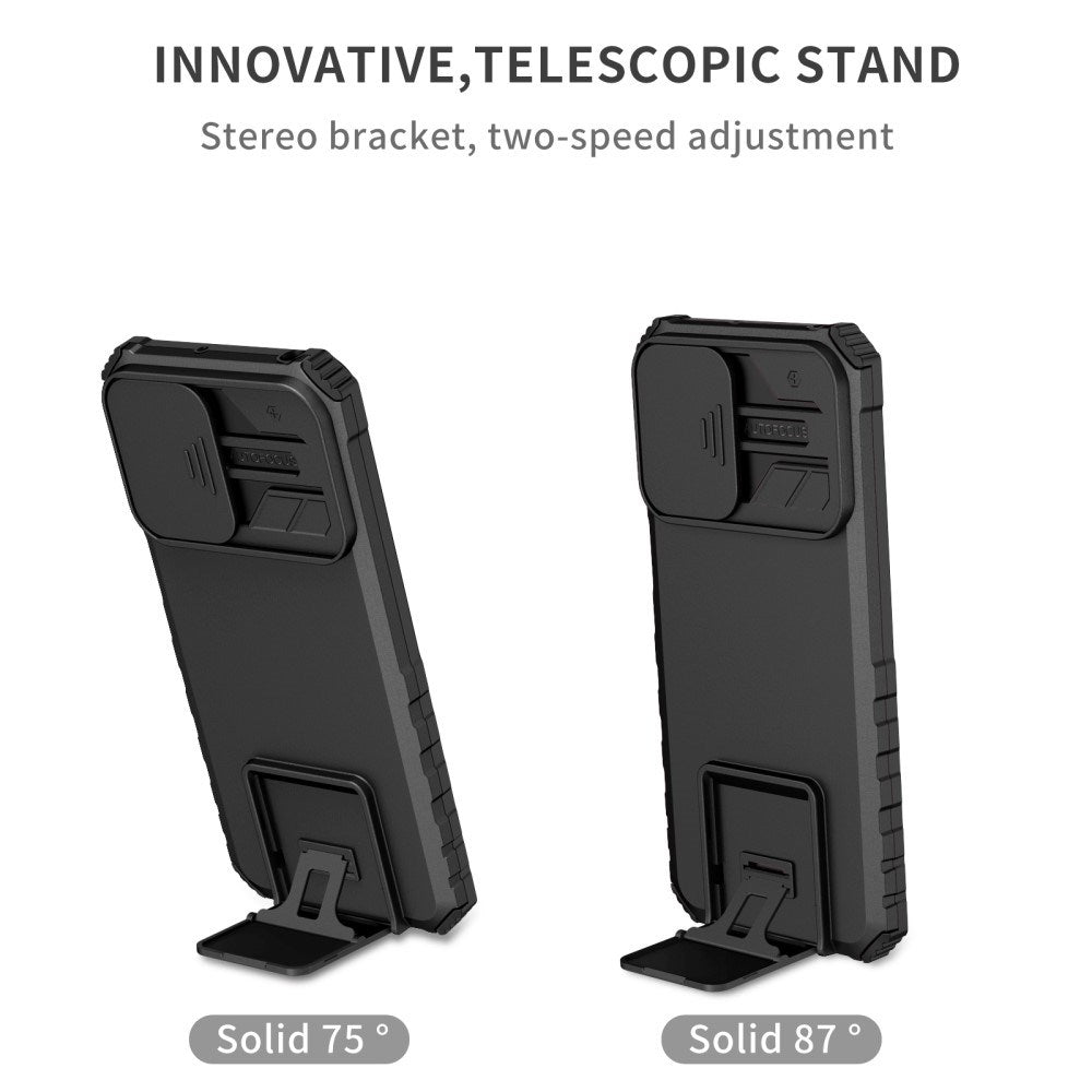 EIDERWOOD Motorola Moto G42 Håndverker Deksel m. Kickstand & Cam Slider - Svart