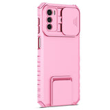 EIDERWOOD Motorola Moto G42 Håndverker Deksel m. Kickstand & Cam Slider - Pink