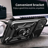 iPhone 15 Bakdeksel med Magnetisk Kickstand Og Cam Slider - Rose Gold