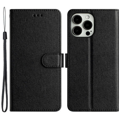 EIDERWOOD iPhone 12 Pro Max Deksel i Kunstskinn med Lommebok & Stropp - Svart
