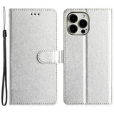 EIDERWOOD iPhone 12 Pro Max Deksel i Kunstskinn med Lommebok & Stropp - Sølv