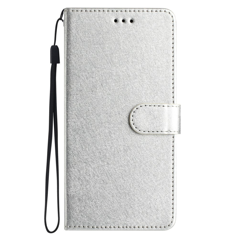 EIDERWOOD iPhone 12 Pro Max Deksel i Kunstskinn med Lommebok & Stropp - Sølv