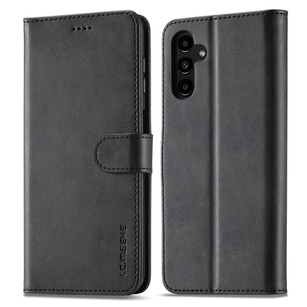 EIDERWOOD Samsung Galaxy S23 FE Kunstskinn Flip Deksel med Stativ & Lommebok - Svart