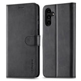 EIDERWOOD Samsung Galaxy S23 FE Kunstskinn Flip Deksel med Stativ & Lommebok - Svart