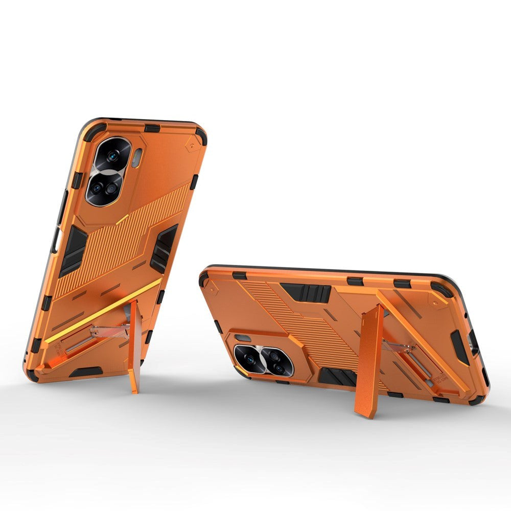 Honor 90 Lite Hybrid Håndverker Deksel Med Kickstand - Oransje