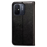 Xiaomi Redmi 12C Kunstskinn Deksel m. Lommebok og Stropp - Svart