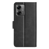 EIDERWOOD Motorola Moto G14 Kunstskinn Flip Deksel med Stativ & Lommebok - Svart