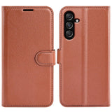 Samsung Galaxy M34 (5G) / F34 (5G) Litchi Kunstskinn Deksel m. Lommebok - Brun