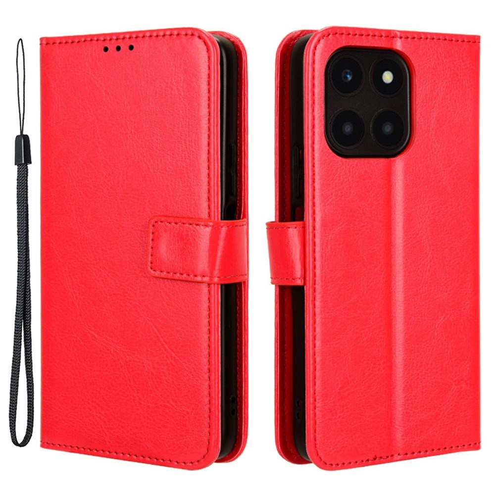 EIDERWOOD Honor X6a Kunstskinn Flip Deksel m. Strop - Rød