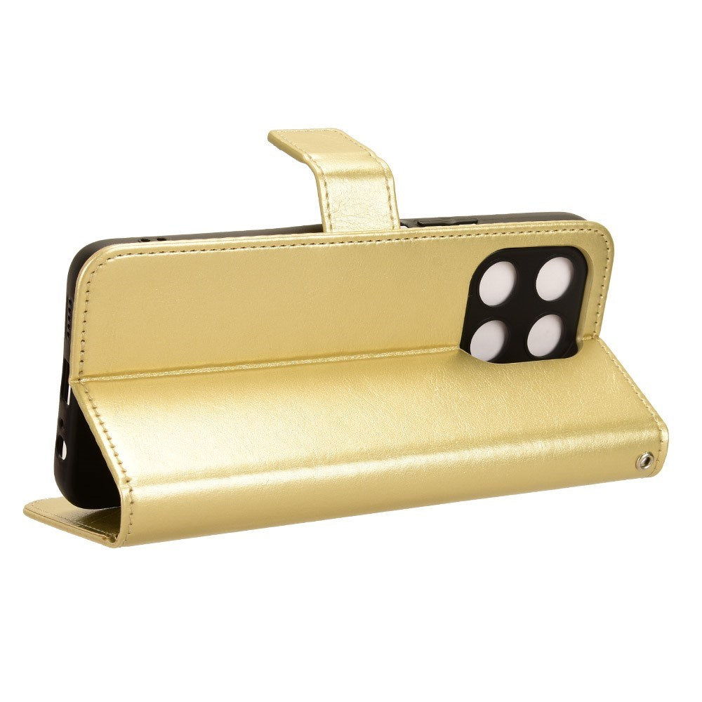 EIDERWOOD Honor X6a Kunstskinn Flip Deksel m. Strop - Gull