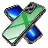 iPhone 14 Pro Max IP68 Støv- & Vanntett Deksel - Gjennomsiktig / Svart